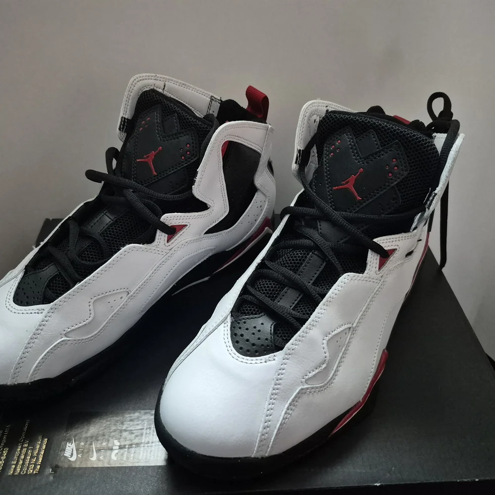 Jordan Athletic Shoes - White, Black, Red Accents - Picture 4 of 6